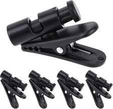 5 Pack Headphone Cable Clips Rotatable Earphone Wire Cord Clamp Holder Black picture