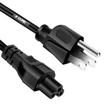 5Core 2/3 Prong AC Power Cord 6/10/12Ft Replacement Cable for Laptop Electronics picture