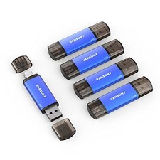 5 Pack 64GB USB Flash Drive, 2-in-1 USB A & USB C Drive picture