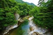 Landscape nature spring river shrubs mountains forest Custom Gaming Mat Desk picture