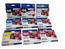 NEW SEALED Lot 9 Epson 96 Ink Cartridges 2022/2020 Exp Various Colors picture