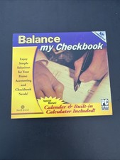 Balance My Check Book Pc Cd Rom Cosmi Brand New Sealed VTG XP Comp Win 98 picture