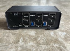 Triple Monitor KVM Switch 2 PC 3 Monitors USB 3.0 DisplayPort HDMI 4K Switcher picture