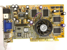 VINTAGE ASUS AGP-V7700/32M (TVR) 32M DELUXE AGP VGA COMP SVID OUT 3D PORT MXB155 picture