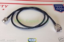 TIMES Microwave® LMR195 1 FOOT RF Pigtail Cable N Male to BNC Male MADE IN USA picture
