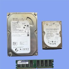 Seagate Barracuda 500GB SATA + Momentus 160GB + A-Data RAM 512MB Untested picture