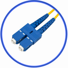 SC/UPC to SC/UPC Duplex Fiber Patch Cable - 2M (6ft) - Single Mode picture