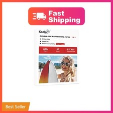 Koala Double Sided Thick Matte Photo Paper 8.5x11 Inch 66LB 50 Sheets | 250gs... picture