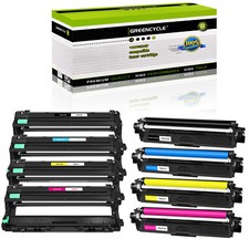 8PK TN221 Toner Cartridge & DR221 Drum Combo Fit for Brother HL3170CDW MFC9130CW picture