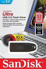 SanDisk 32GB Cruzer Ultra USB 3.0 100MB/s Flash Pen Drive SDCZ48-032G-U46 32 G  picture