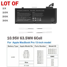 ✅LOT 30x Battery A1322 For Apple For MacBook Pro 13