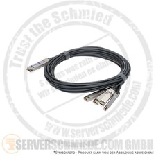 Dell 3m cable DAC copper 100Gb QSFP28 to 4x 25Gb SFP28 breakout cable 3rd party picture