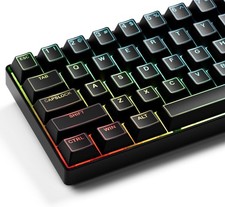 XVX Black Shine through Keycaps, Doubleshot PBT Keycap Set Cherry Profile, 142 K picture