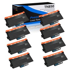 8PK Black TN850 Toner Cartridge for Brother DCP-L5500DN DCP-L5600DN DCP-L5650DN picture