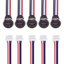CY DIY OEM Type C Female to 4Pin Header Pitch=2.0mm Panel Mount Cable DC 5V picture
