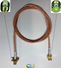RG316 RP-SMA MALE PLUG to SMA FEMALE FLANGE JACK 4 HOLE PANEL MOUNT Coax Cable picture