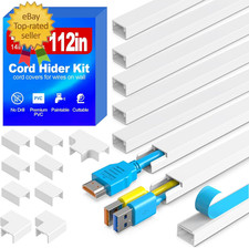 112In Cord Hider Kit, Cord Covers for Wires on Wall, Premium One-Cord Cable picture