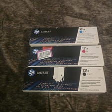 Hp Genuine Toner Lot Of 3  Cf210x Cf211a Cf213a  Black Cyan Magenta Sealed Oem picture