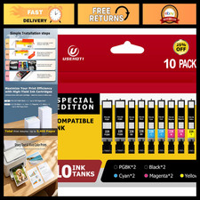10-Pack Compatible Ink Cartridges for Canon PGI-225 CLI-226, Value Set for PIXMA picture