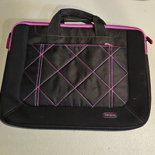 Targus TSS229US 15in Laptop Sleeve Case Padded Zip-Around Neoprene Black/Purple picture