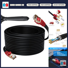 250FT Cat 6E 7 Outdoor Ethernet Cable, 10Gbps Heavy-Duty Waterproof SFTP, POE picture