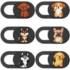 6Pcs 6 Styles Laptop Cover Slide Dog 0.04 Inch Ultra Thin Webcam Cover Cute P... picture