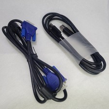 HOTRON E246588 20276 30V 15-Pin Male/Male Monitor Cable 6FT & USB 6FT picture