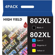4PK 802XL T802XL Ink For Epson WorkForce Pro WF-4720 WF-4730 WF-4734 WF-4740 picture