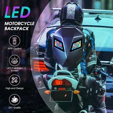 Motorcycle LED Knight Backpack Laptop Bag DIY programming Backpack 3D Waterproof picture