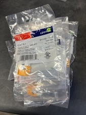 9 PACK  Leviton 61110-RL6 Cat 6 Keystone jack Gigabit RJ45 Yellow  picture