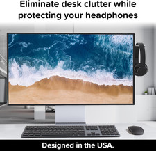 Hidden Monitor Stand for Headphones – Does Not Block Monitor picture