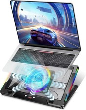 Laptop Cooling Pad RGB Movable Fans Auto Speed Adjust For 12 To 17.3 Inch Lap... picture