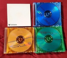Verbatim Multi-Color CD-RW 700MB 4x 80min Rewritable~Slim Case NOS/12 VTG 2004 picture