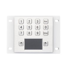 Industrial IP65 Waterproof 12 Keys Metal Numeric keypad With Touchpad picture
