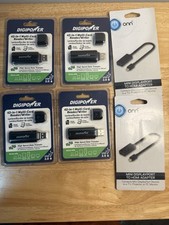 Lot of 4 Digipower Card Readers + 2 Onn Mini DisplayPort HDMI Adapters picture