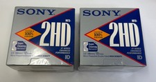 2 Sony MFD-2HD 2MB 3.5” Micro Floppy Disc 2- Double Sided 10 Pac 10MFD-2HD B picture