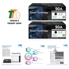 90A Black Toner Cartridge with Chip 2-Pack, 90A Ink Cartridge picture