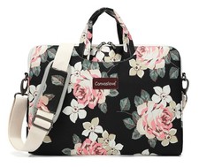 15 Inch White Rose Water Resistant Laptop Shoulder Messenger Bag Fits 1516