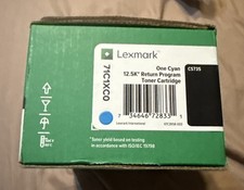New Lexmark 71C1XC0 Cyan Toner Cartridge. OPEN BOX PLEASE READ picture