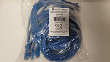 5-pack MONOPRICE Cat.6 Ethernet Patch Cable 3m Snagless RJ45 UTP 24AWG Blue NEW picture