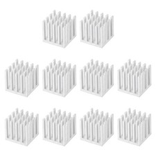 10 Pcs 15x15x15mm Aluminum Heatsink Radiator for MOS IC Chip Silver Tone picture