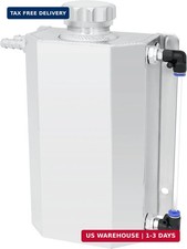 Radiator Coolant Overflow Tank, Coolant Recovery Tank Aluminum 2L Silver picture