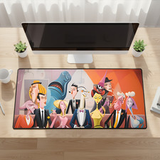 Abstract Characters Desk Mat 16x32 Modern Art Mouse Pad XL Non-Slip picture
