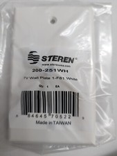 Pack of 10 - Steren 200-251WH Coax Wall Plates - White - Pro Grade - Flush Mount picture