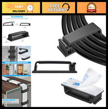 80 PCS Self-Adhesive Cable Clips - XL Black Wire Organizer for Desk, Wall, Car, picture