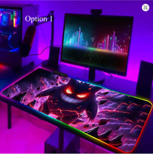 RGB Pokemon Gengar Gaming Mouse Pad LED Glowing Desk Mat for PC, Laptop Setup picture