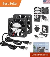 USB Powered Brushless Fan Set - 2Pcs 40mm for Efficient Electronics Cooling picture