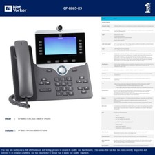 NEW Cisco 8865  CP-8865-K9 IP Phone   - Same Day Shipping picture