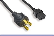 Heavy Duty Locking 12 Awg Ac Power Cord Nema L6 20p C19 Black 8FT 2.4M IEC picture