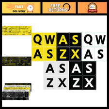 Large Print Bold Letters Keyboard Stickers - 5 Colors, Easy to Read, 5 Pack picture